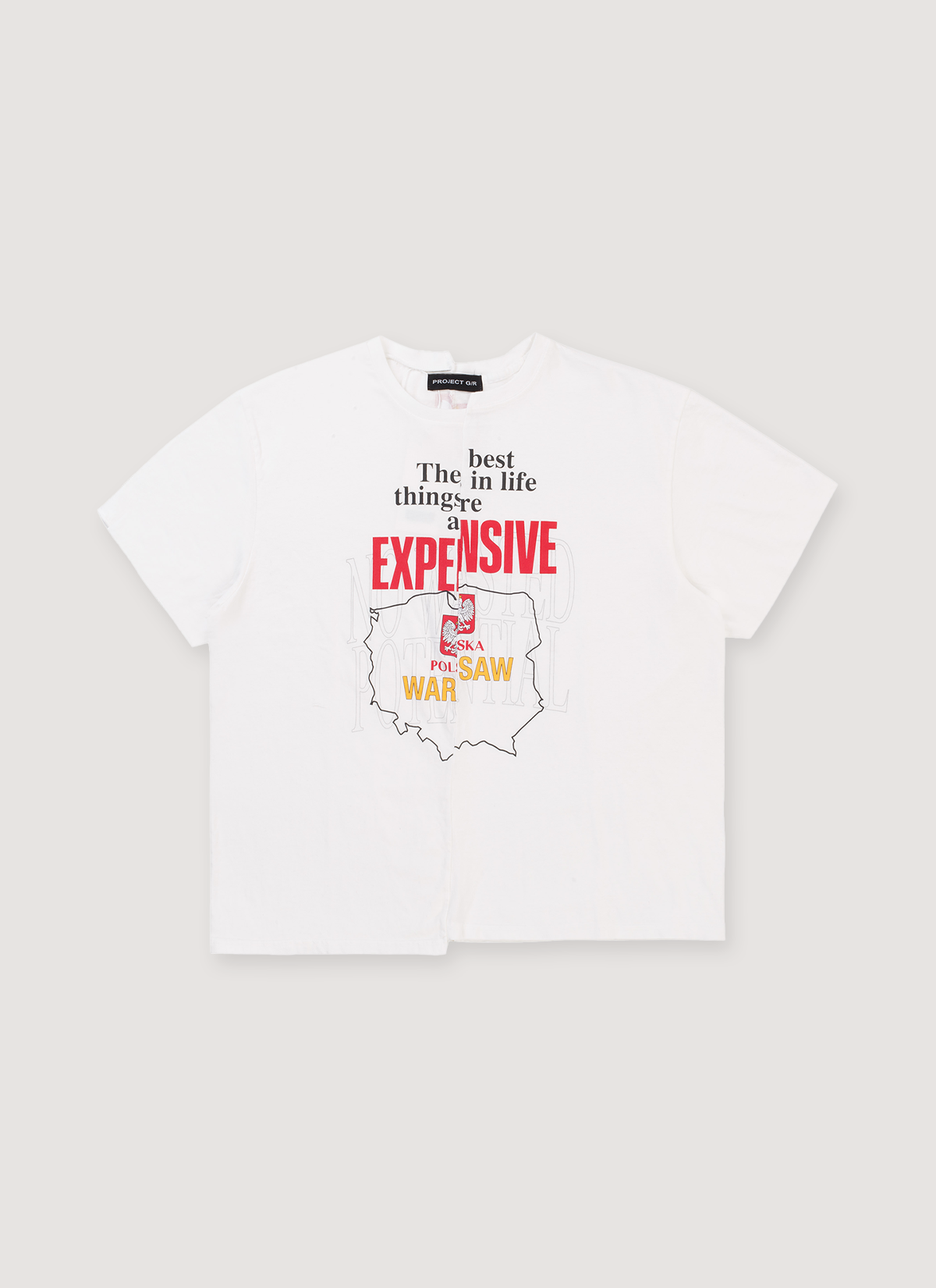 Project G/R Tight Fit Split Tee White