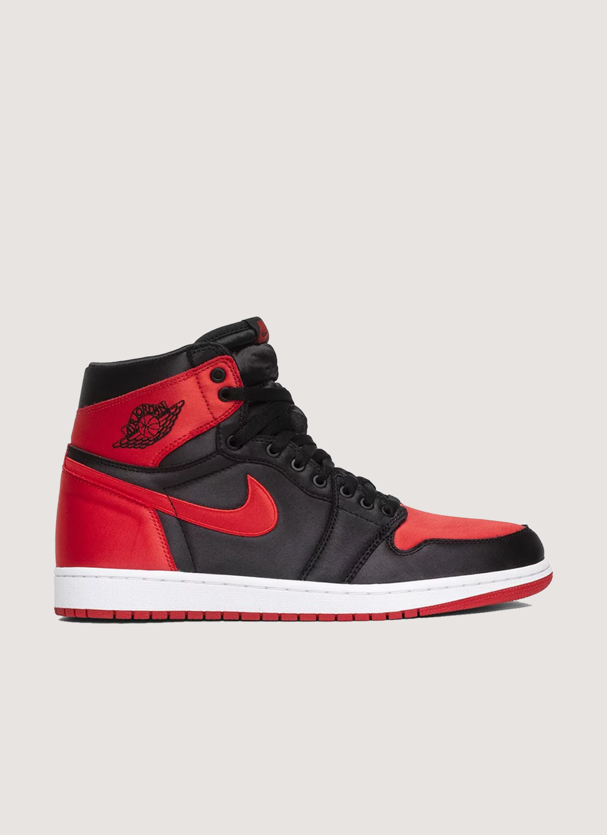 Jordan Retro 1 Satin Bred (Womens) (2023) Jordan Retro 1 Satin Bred (Womens) (2023) - Image 1 | Authenticated at Pieces Los Angeles
