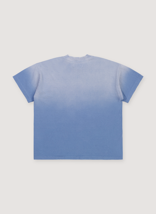 Pieces Stencil Tee Washed Pacific Blue
