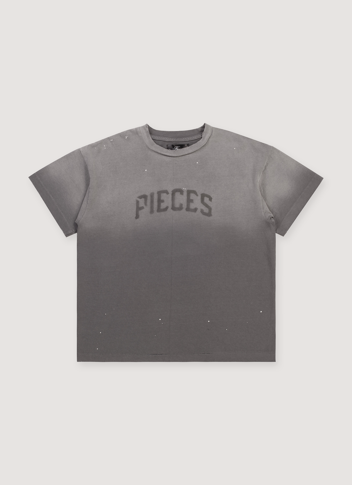 Pieces Stencil Tee Washed Grey