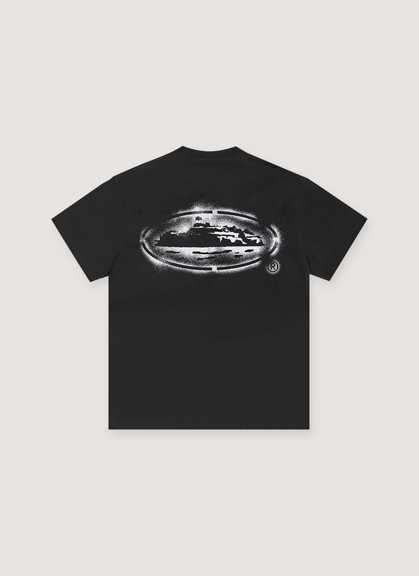 Corteiz Island Stencil Tee Black alternate view - Shop at Pieces Los Angeles