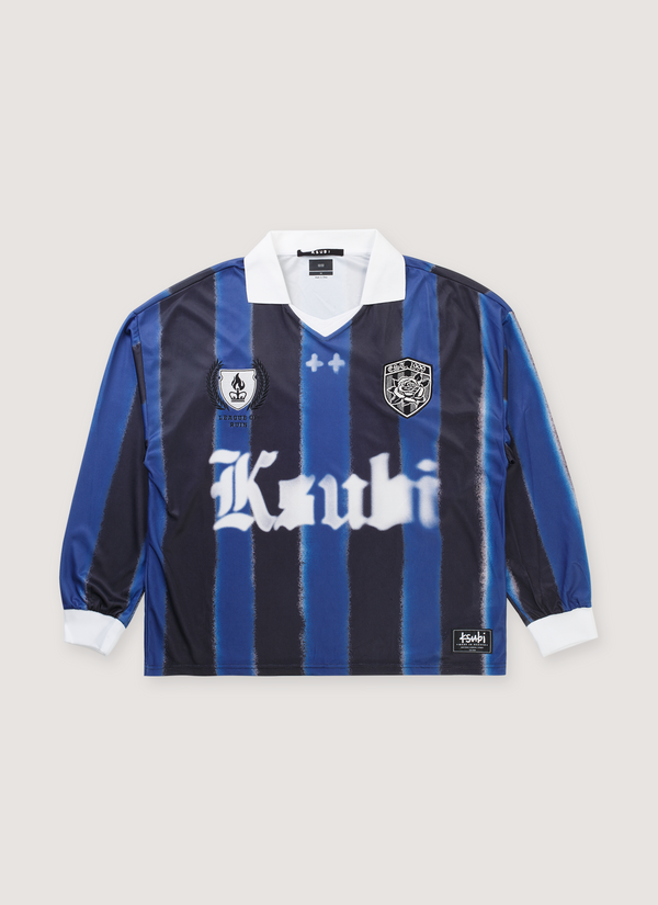 Ksubi Offside Mesh Longsleeve Jersey Blue Stripe Offside Mesh Longsleeve Jersey Blue Stripe - Authenticated Longsleeves | Pieces Los Angeles