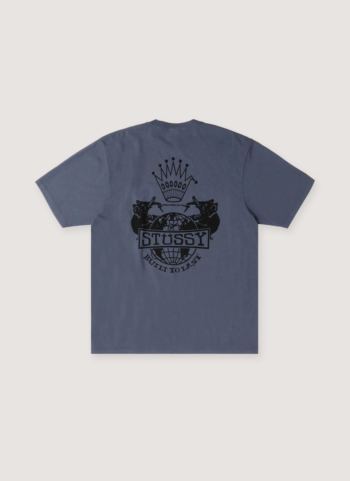 Stussy Built to Last Pigment Dye Tee Navy Stussy Built to Last Pigment Dye Tee Navy - Image 2 | Authenticated at Pieces Los Angeles