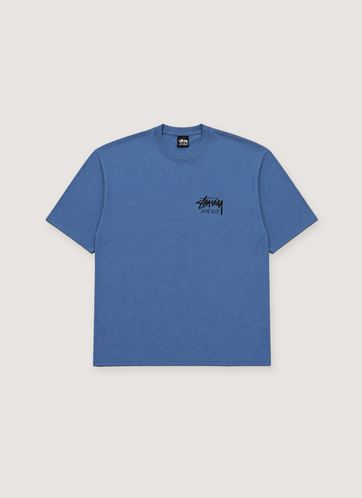 Stussy New York Pigment Dye Tee Blue Stussy New York Pigment Dye Tee Blue - Image 1 | Authenticated at Pieces Los Angeles