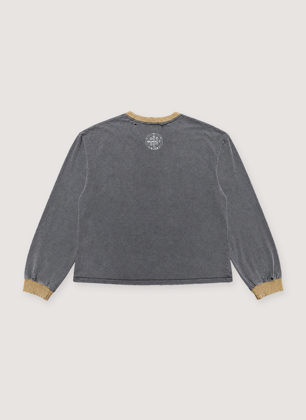Richill Melancholy Studded Longsleeve Vintage Charcoal alternate view - Shop at Pieces Los Angeles