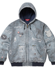 Supreme HJR Trompe L'oeil Hooded Work Jacket Blue