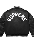 Supreme x Mitchell & Ness Satin Varsity Jacket Black