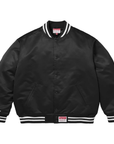 Supreme x Mitchell & Ness Satin Varsity Jacket Black