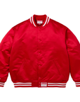 Supreme x Mitchell & Ness Satin Varsity Jacket Red