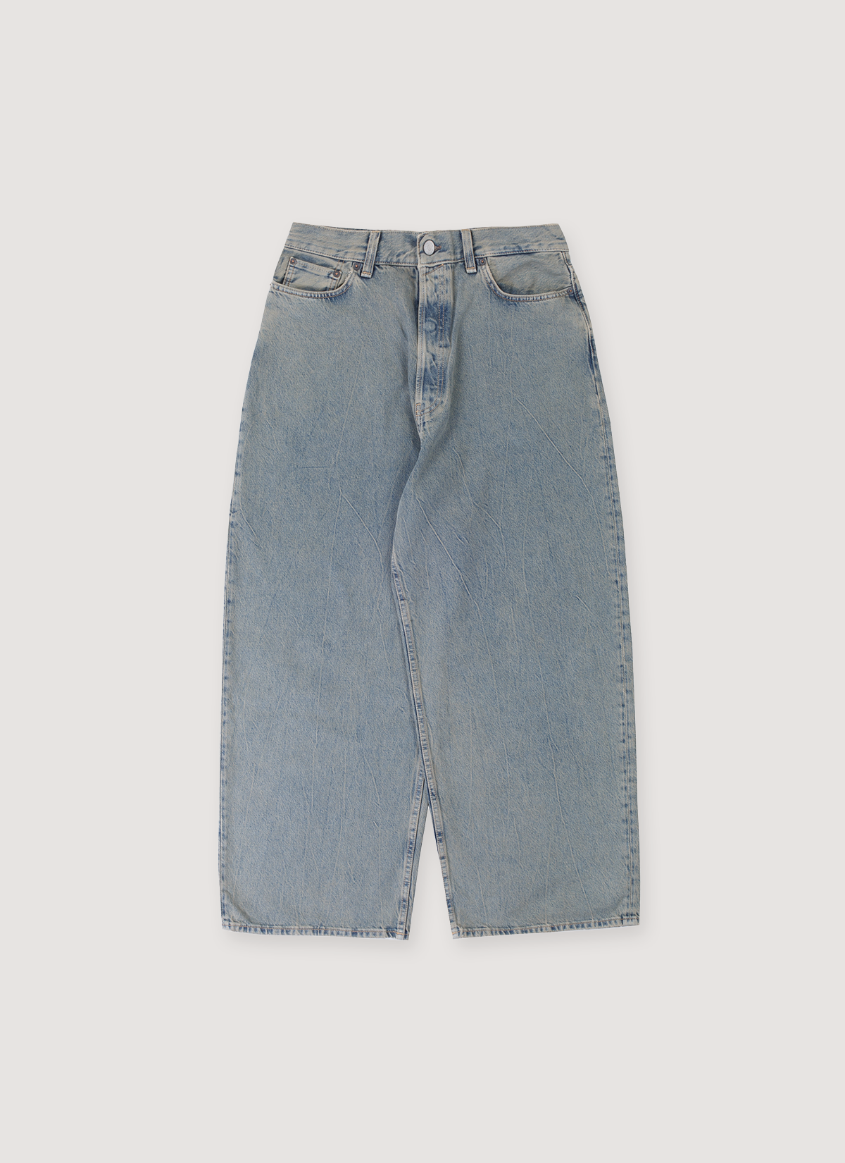 Acne Studios Super Baggy Fit Jeans 2023M Washed Blue Beige