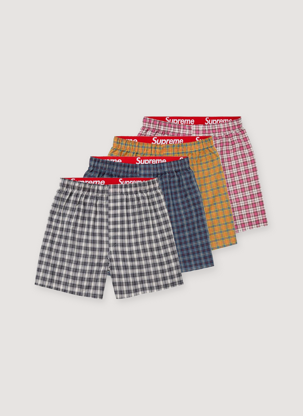 Supreme Hanes Boxers 4-Pack Plaid Hanes Boxers 4-Pack Plaid - Authenticated Boxers | Pieces Los Angeles