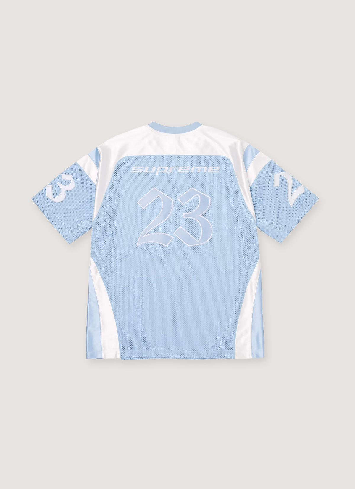 Supreme Jordan Warm Up Jersey Light Blue Supreme Jordan Warm Up Jersey Light Blue - Image 2 | Authenticated at Pieces Los Angeles