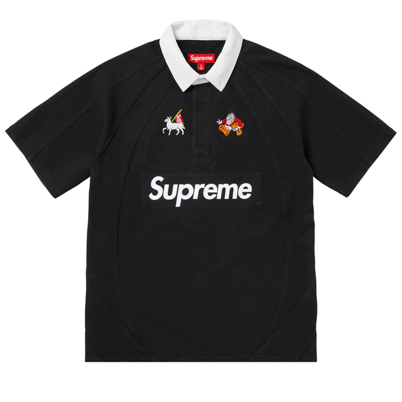 Supreme S/S Rugby Top Black