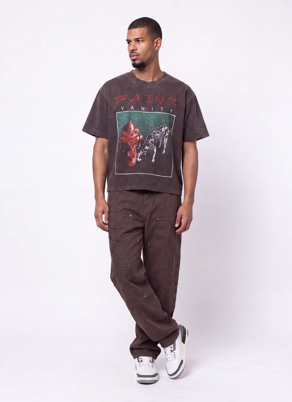 Saint Vanity Dalmatian Tee Vintage Black alternate view - Shop at Pieces Los Angeles