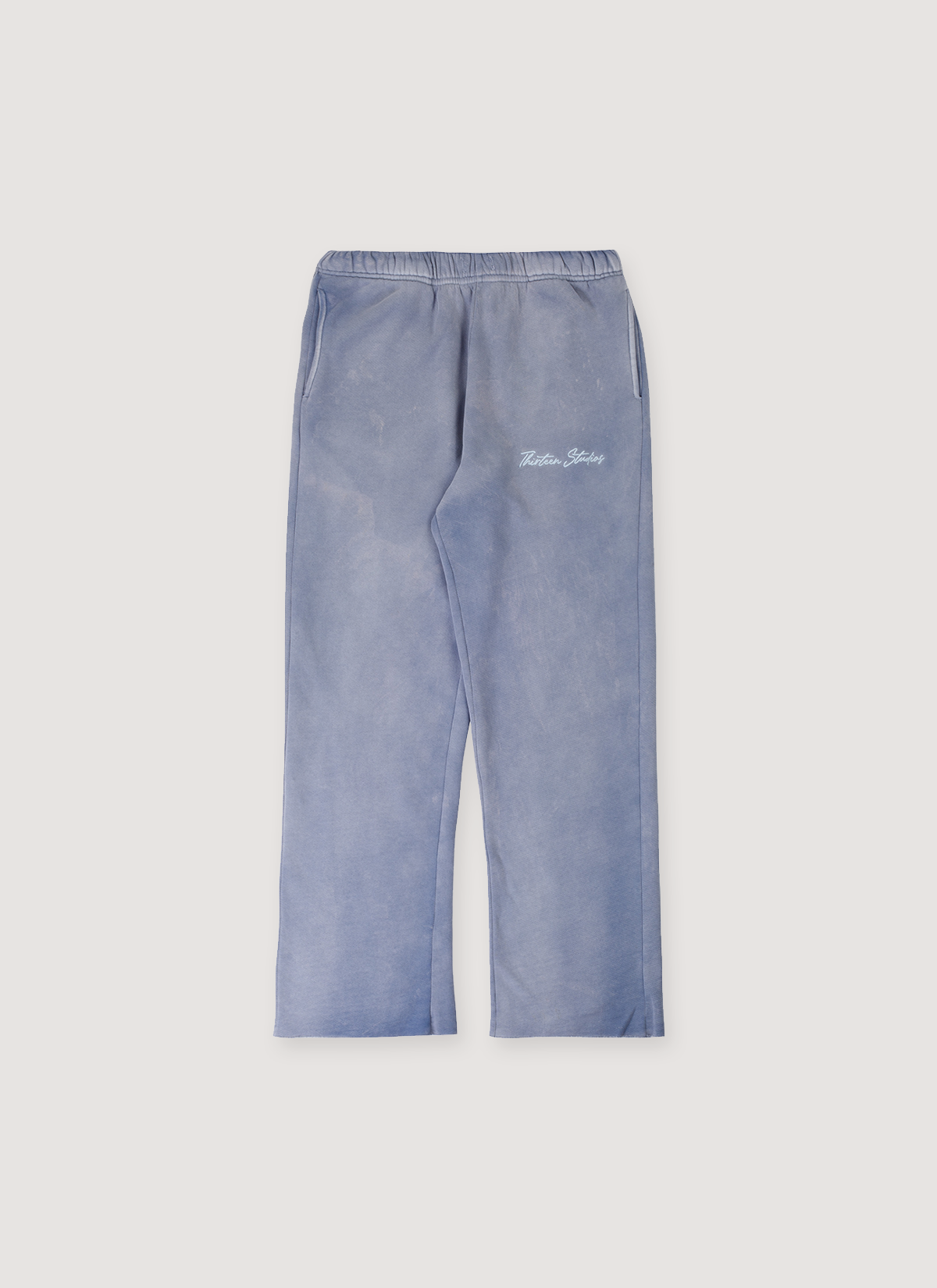Thirteen Studios Logo Sweatpants Faded Baby Blue