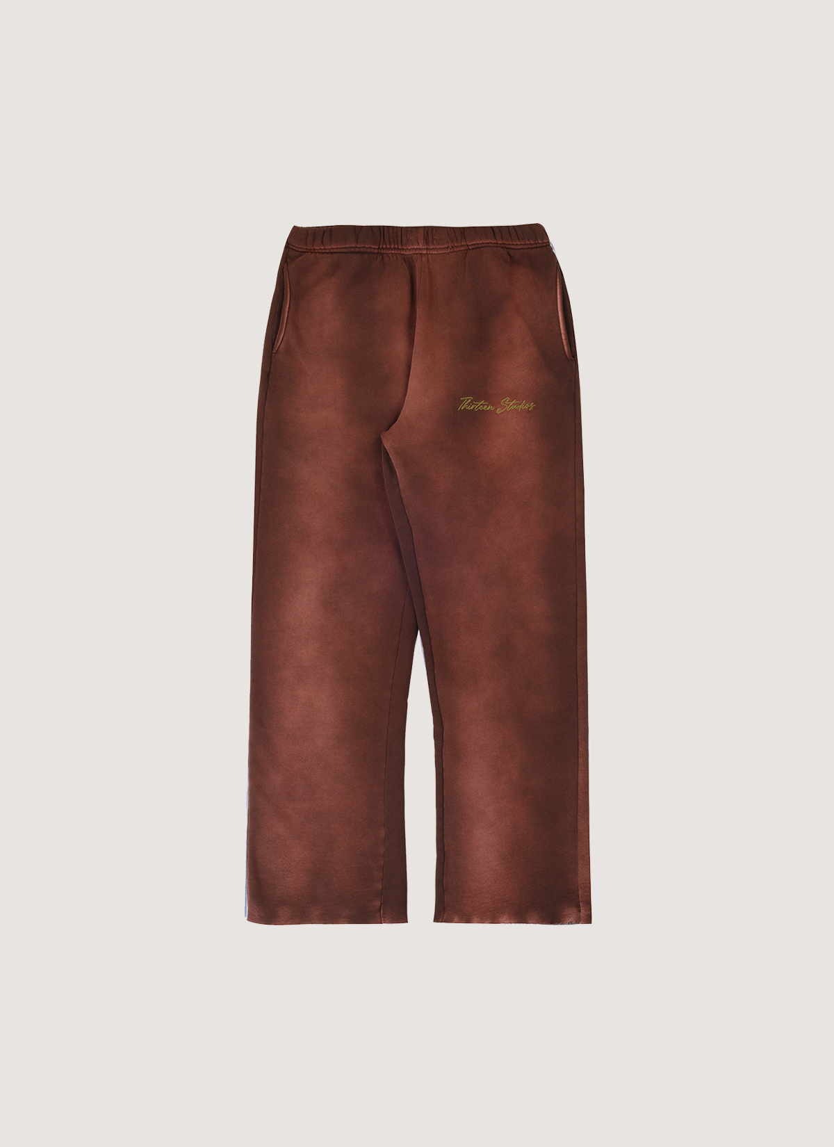 Thirteen Studios Logo Sweatpants Faded Brown