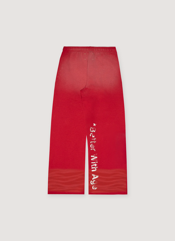 Better With Age Superficial Sweatpants Red alternate view - Shop at Pieces Los Angeles