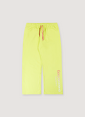 GV Gallery Limon Sweatpants Lime Green with French terry cotton, elasticated waist with drawcord, branded drawcords, slight distressing, printed logo, wide leg fit, front view GV Gallery Limon Sweatpants Lime Green - Image 1 | Authenticated at Pieces Los Angeles