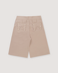 Neaux Doubt Western Arc Pleated Shorts Tan