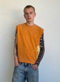 Pieces Burn Out Ribbed Sleeveless Shirt Washed Orange Pieces Burn Out Ribbed Sleeveless Shirt Washed Orange - Image 6 | Authenticated at Pieces Los Angeles