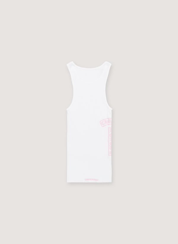 Chrome Hearts T Bar Ribbed Tank White Pink alternate view - Shop at Pieces Los Angeles