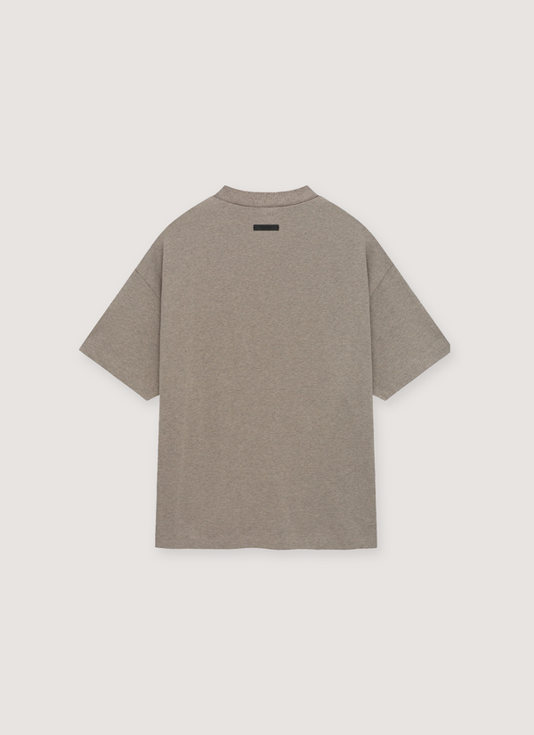 Essentials Jersey Crewneck Tee Heather Grey alternate view - Shop at Pieces Los Angeles