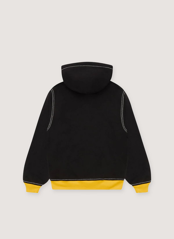Sp5der Worldwide T&F Zip Sweatshirt Black Yellow alternate view - Shop at Pieces Los Angeles