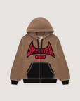 Sp5der Worldwide T&F Zip Sweatshirt Brown