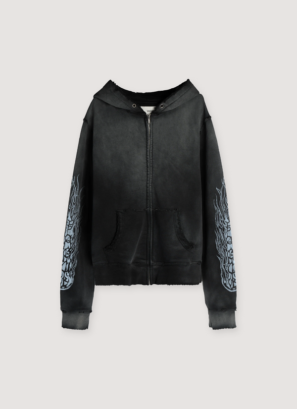 Vague Studios Thrash Zip Up Sweatshirt alternate view - Shop at Pieces Los Angeles
