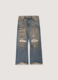 Pieces Thrashed Denim Dirty Indigo Pieces Thrashed Denim Dirty Indigo - Image 1 | Authenticated at Pieces Los Angeles