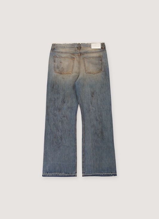 Pieces Thrashed Denim Dirty Indigo