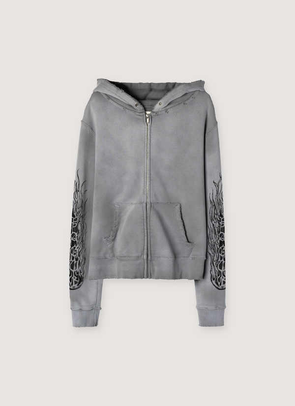 Vague Studios Thrash Zip Up Sweatshirt Thrash Zip Up Sweatshirt - Authenticated Sweatshirts | Pieces Los Angeles