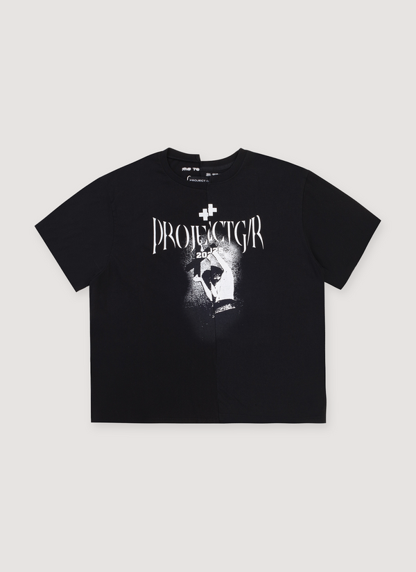 Project G/R Tight Fit Split Tee Black Tight Fit Split Tee Black - Authenticated T-shirts | Pieces Los Angeles