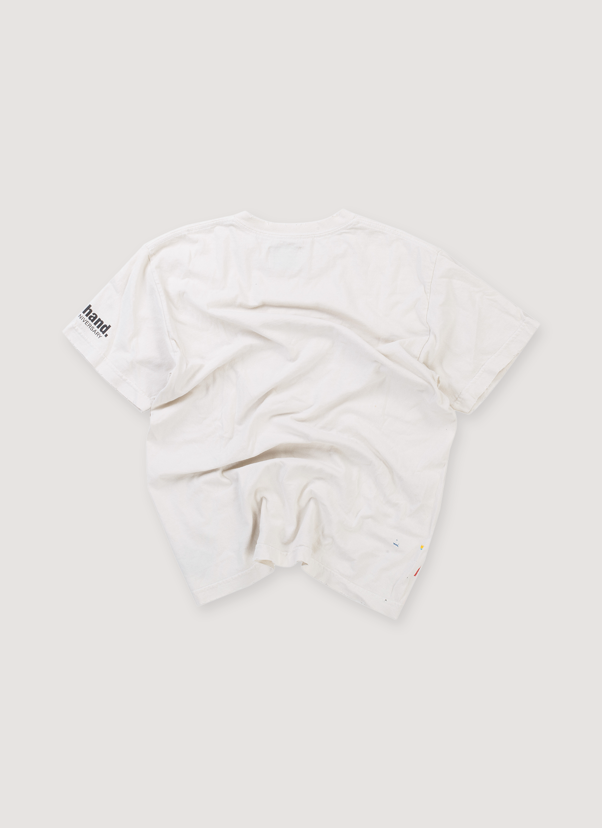 Gallery Dept. Firsthand Tokyo Tee Shirt Cream (Pre-Owned) with printed logos, hand painted details, back view