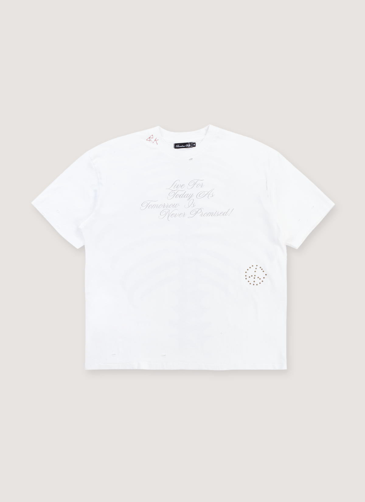 Boredom Kills Tomorrow Tee White Boredom Kills Tomorrow Tee White - Image 1 | Authenticated at Pieces Los Angeles