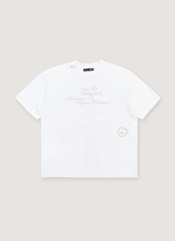 Boredom Kills Tomorrow Tee White Tomorrow Tee White - Authenticated T-shirts | Pieces Los Angeles