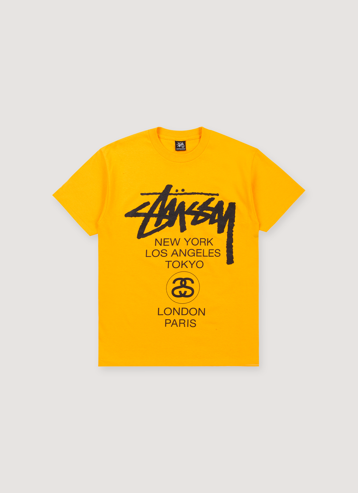 Stussy World Tour Tee Gold