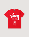 Stussy World Tour Tee Red
