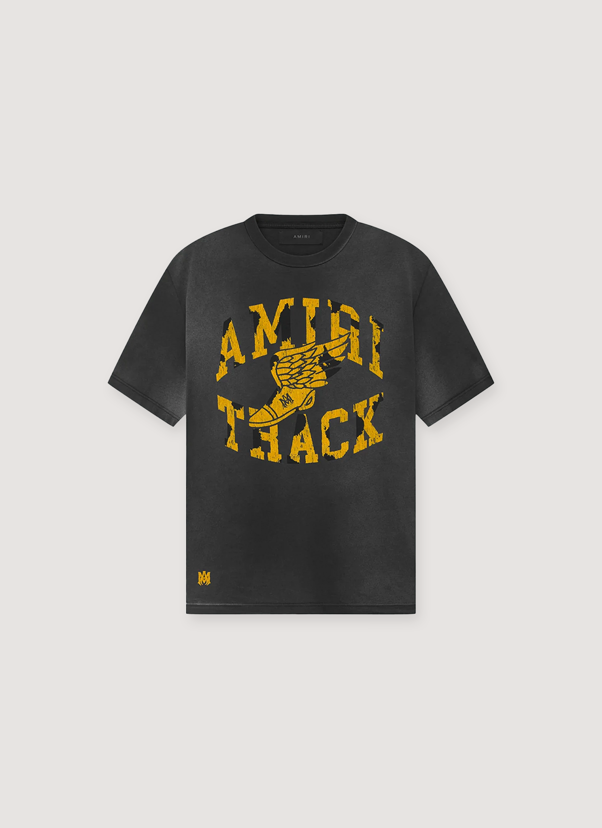 Amiri Track Tee Washed Black