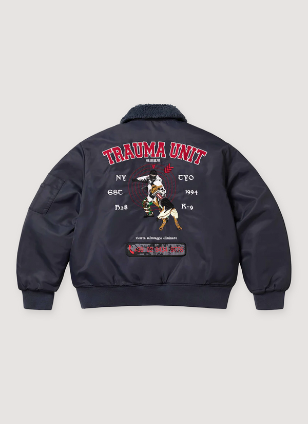 Supreme AOI Nylon Bomber Jacket Navy AOI Nylon Bomber Jacket Navy - Authenticated Jackets | Pieces Los Angeles