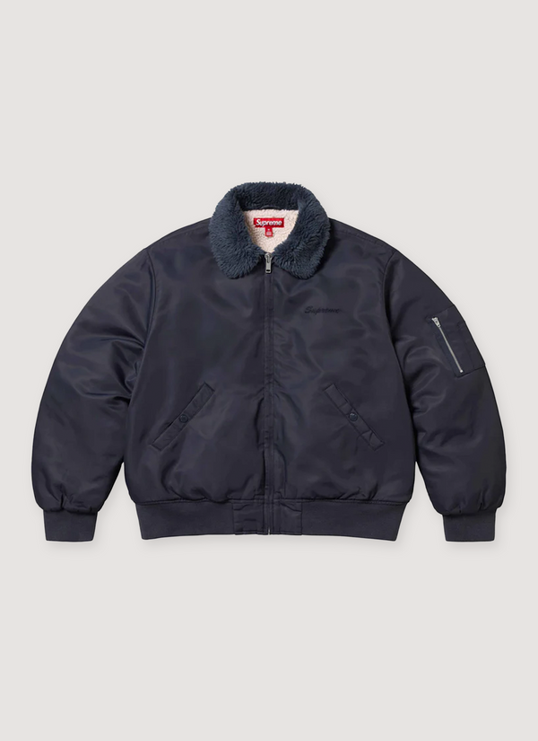Supreme AOI Nylon Bomber Jacket Navy alternate view - Shop at Pieces Los Angeles