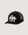 Chrome Hearts Cemetery Cross Trucker Hat Black