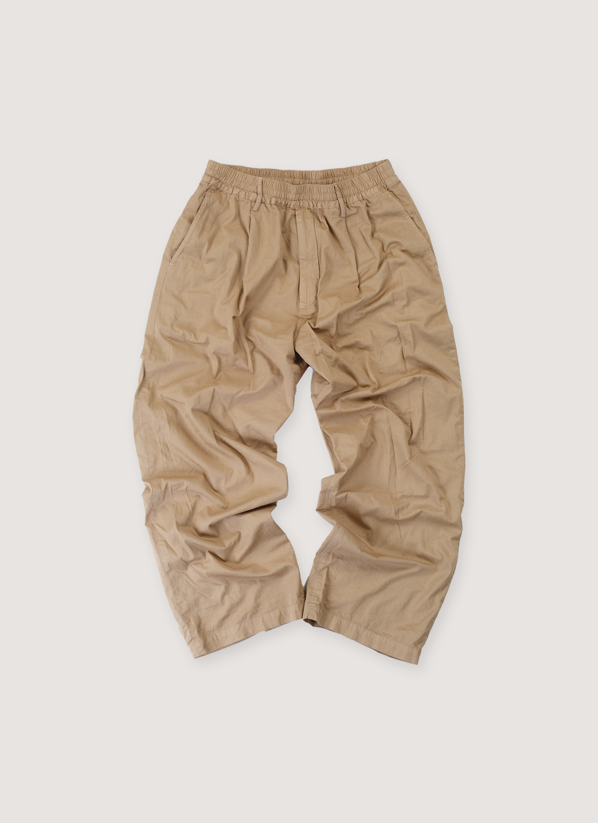 Wide Leg Pleated Trouser Beige (Pre-Owned)