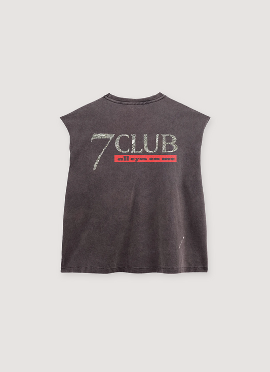 Triple Sevens Tupac Cut Off Vintage Black
