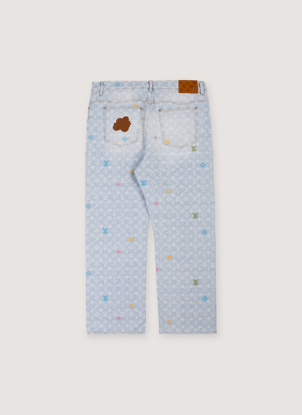 Louis Vuitton Tyler, the Creator Monogram Denim Pants Light Indigo alternate view - Shop at Pieces Los Angeles