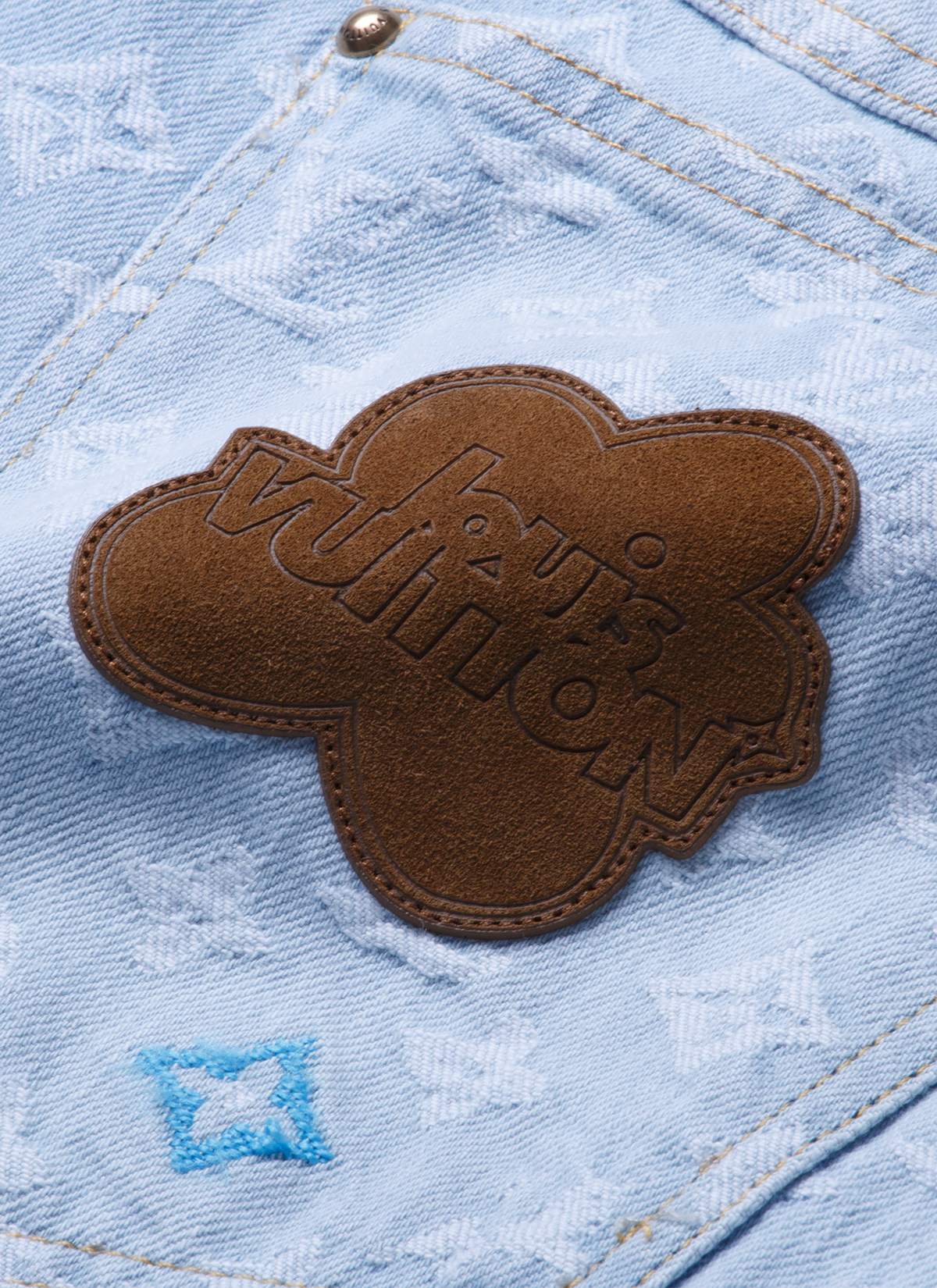Louis Vuitton Tyler, the Creator Monogram Denim Pants Light Indigo Louis Vuitton Tyler, the Creator Monogram Denim Pants Light Indigo - Image 3 | Authenticated at Pieces Los Angeles
