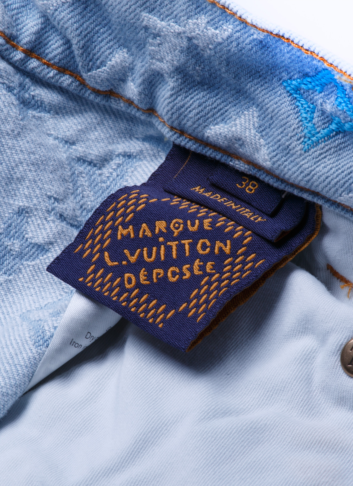 Louis Vuitton Tyler, the Creator Monogram Denim Pants Light Indigo Louis Vuitton Tyler, the Creator Monogram Denim Pants Light Indigo - Image 6 | Authenticated at Pieces Los Angeles