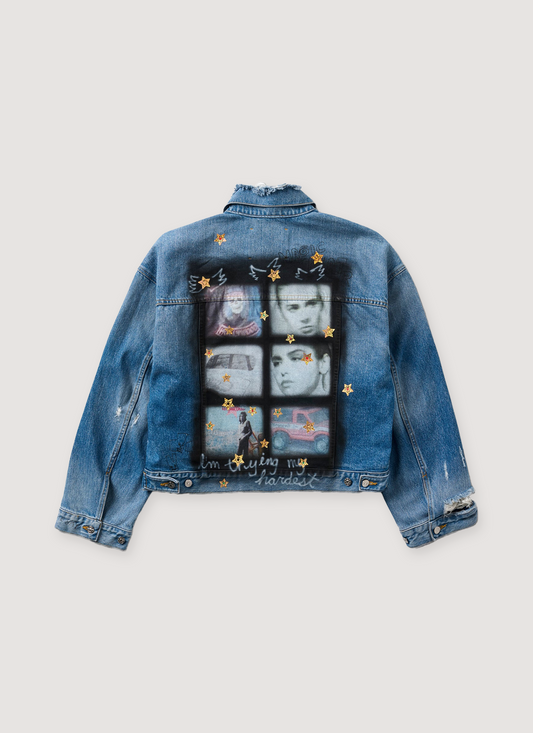 Try Hard Denim Trucker Jacket Indigo