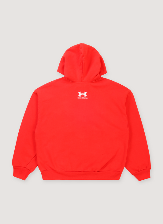 Balenciaga Under Armour Zip Up Sweatshirt Red
