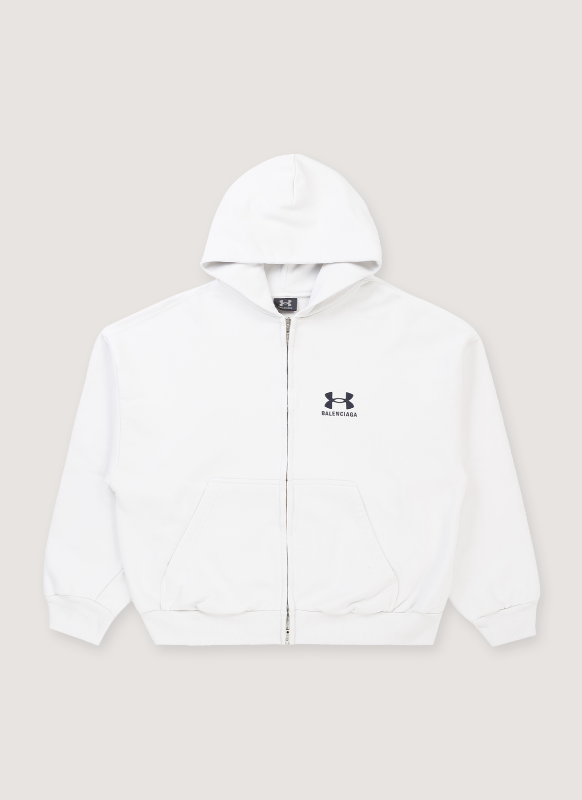 Balenciaga x Under Armour Zip Up Sweatshirt White